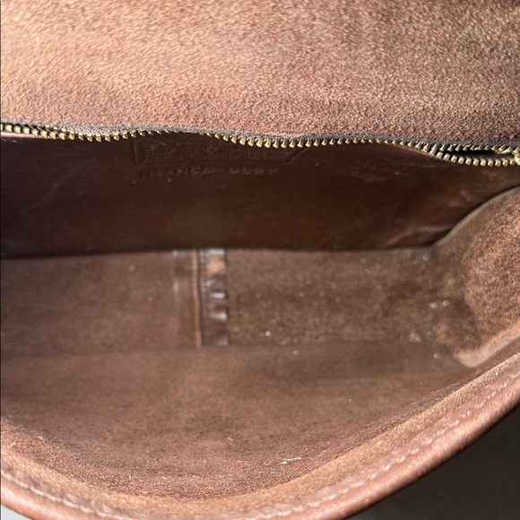 Coach Vintage Willis 9927 Brown Leather Messenger Bag with Gold Turn Lock - Picture 12 of 13